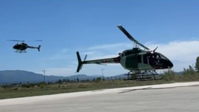 Dy helikopterë ushtarakë i bashkohen Bazës së Forcave Ajrore në Rinas, ministri Nufi ndan pamjet: Për një qëllim të veçantë! (VIDEO)