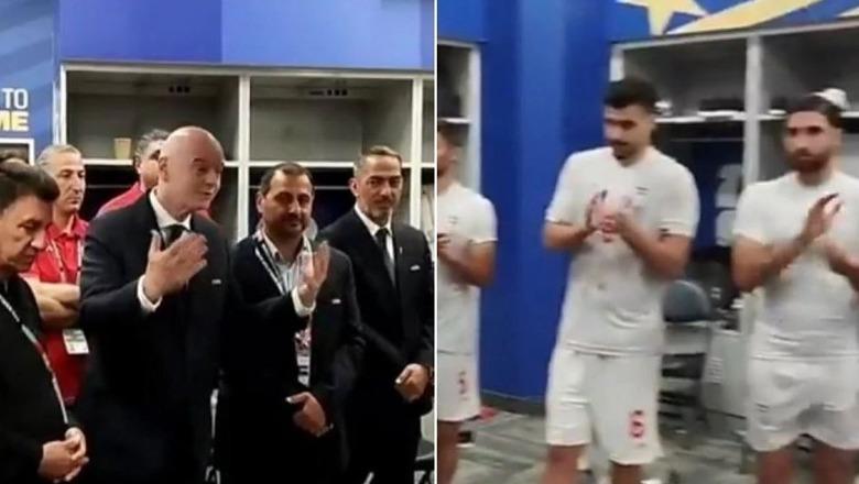Botërori 2026/ Presidenti i FIFA-s viziton dhomën e zhveshjes së kombëtares iraniane: Po i dërgoni një mesazh të fortë të gjithë botës