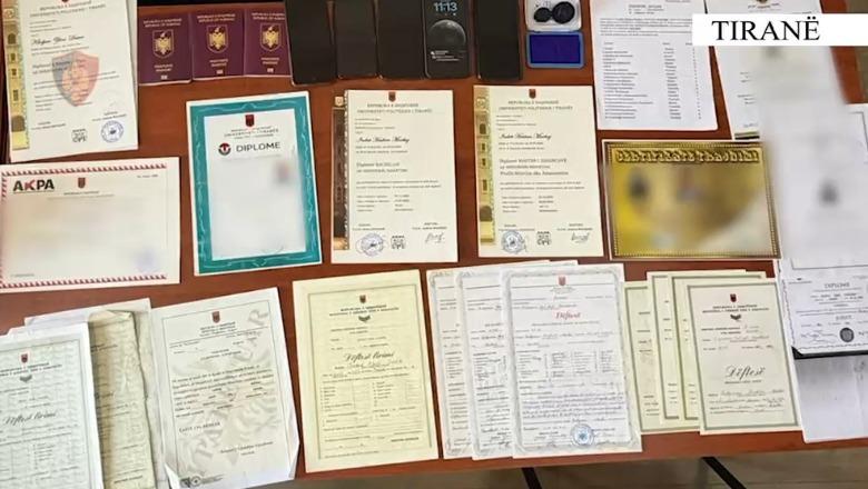 Falsifikonin dokumente në një laborator, 3 në pranga në Tiranë! Gjenden diploma e certifikata, shumat varionin nga 3000-5000 euro