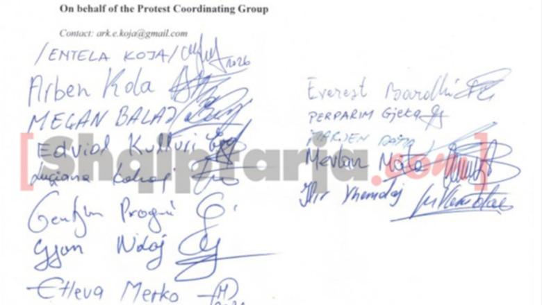 Protestat në Tiranë, Report Tv zbulon për herë të parë emrat e Grupit koordinator! I dërgojnë letër ambasadorëve për pesë kërkesat e tyre (DOKUMENTI)