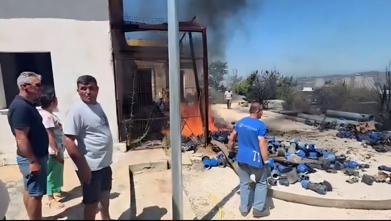 Zjarri në Drizë, flakët prekin ujësjellësin, digjet baza materiale në linjat e furnizimit! Shpërndarja e ujit vijon normalisht