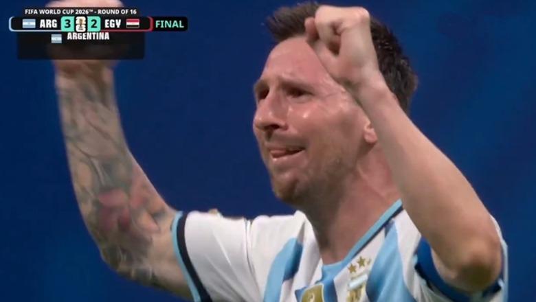 VIDEO/ Edhe legjendat qajnë, Lionel Messi s'i mban dot lotët pas kualifikimit të Argjentinës në çerekfinalet e Botërorit