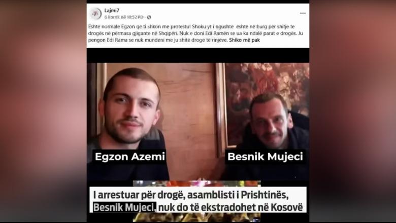 ‘Maskohen si shqiponja diaspore’- Balla nxjerr foto të 2 protestuesve: Janë arrestuar me 11 mijë doza drogë, prandaj janë kundër Edi Ramës!