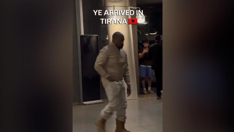 VIDEO/ Reperi Kanye West në Tiranë për koncertin, fansat e huaj e presin me ovacione! Publikojnë pamjet kur futet në hotel