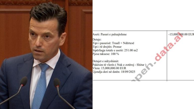 Agron Shehaj shiti me shifrën rekord 15 mln euro vetëm 251 m2 truall e ndërtesë, vetë bleu rreth 4000 m2 me 8.15 mln euro! Pyetja nga Kuvendi: Gone, si e bëre?!