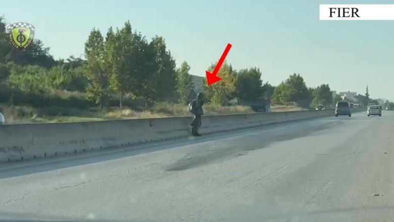Këmbësorët në autostradë, Rrugorja e Fierit i gjobit me nga 1000 lekë: Përdorni mbikalimet për sigurinë e jetës suaj