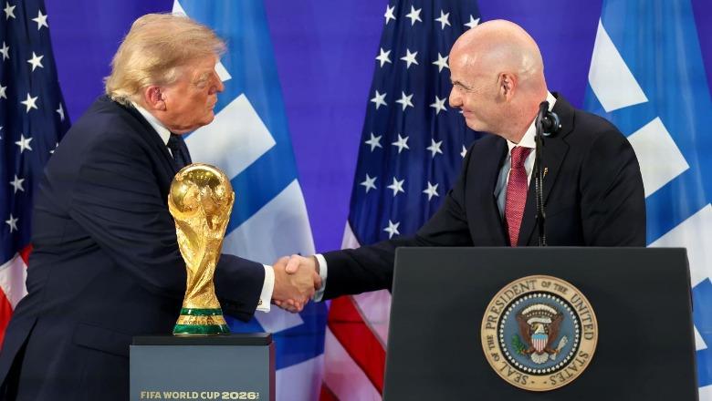 Do të dorëzojë trofeun e Botërorit 2026 në stadium, Trump pret legjendat e futbollit! Presidenti i SHBA-së: Të fitojë më i miri! Infantino: Kemi bashkuar botën