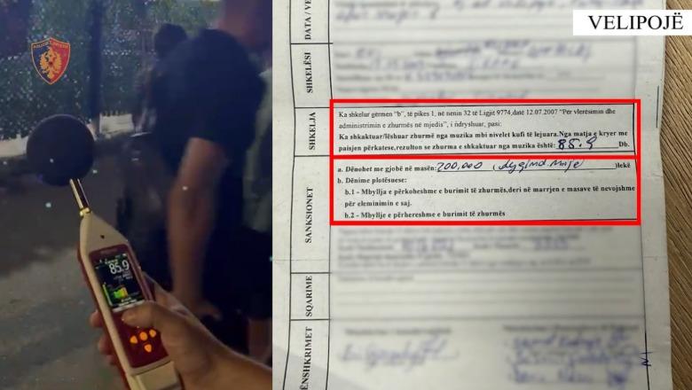 Muzika me volum të lartë, 200 mijë lekë gjobë për pronaren e një lokali në Velipojë