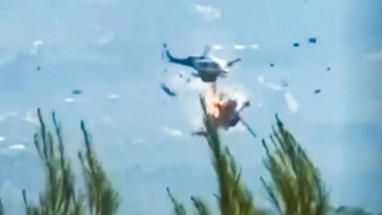 Greqi/ Përplasen 2 helikopterë gjatë operacionit për shuarjen e zjarreve, 2 të vdekur dhe 2 të plagosur! Pamje nga momenti i incidentit (VIDEO)