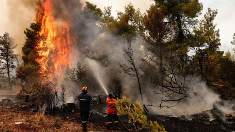 Greqi/ Flakët ‘gllabërojnë’ Atikën perëndimore, evakuohen banorë të disa zonave! Vijon hetimi për aksidentin tragjik me 2 helikopterët zjarrfikës