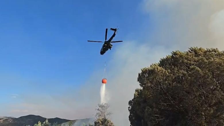Mallakastër, zjarri rrezikon banesat në Riban! Evakuohen 15 familje, ndërhyhet me helikopter e avion!