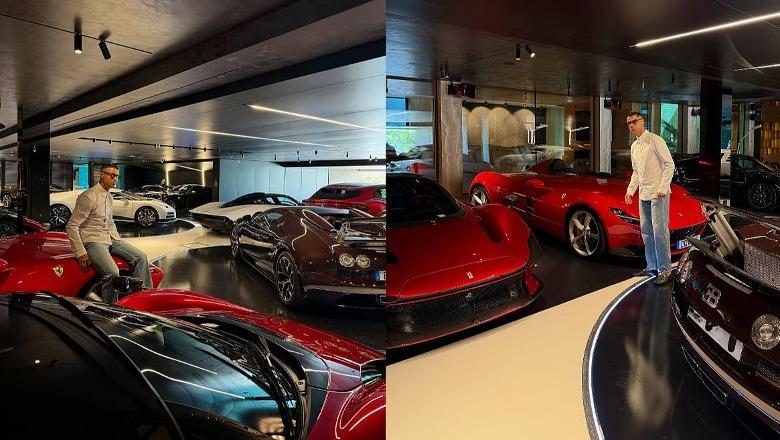  'Lodrat e mia', Cristiano Ronaldo zbulon garazhin luksoz me Ferrari, Bugatti dhe Rolls-Royce