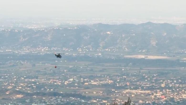 Zjarri në Krujë drejt shuarjes, dy helikopterë ndërhyjnë nga ajri! Flakët rrezikuan banesat e bizneset, u evakuuan banorët dhe pacientët e spitalit 