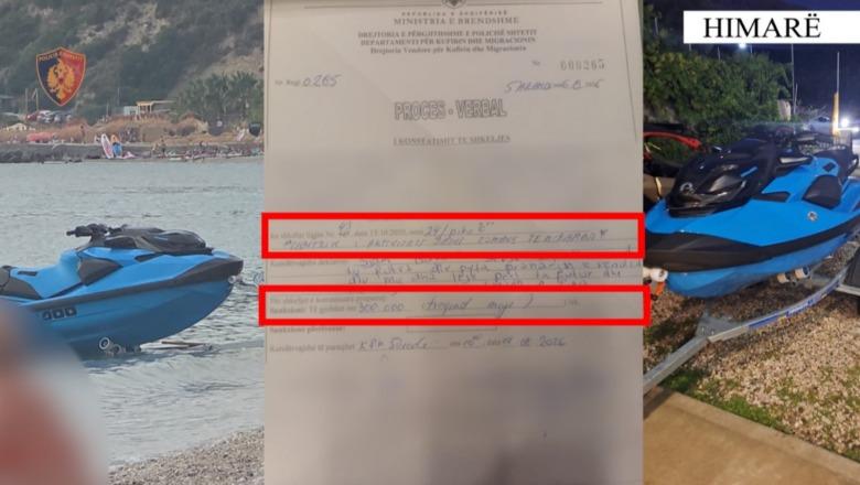 Policia Kufitare bllokon një Jet Ski në Himarë, 300 mijë lekë gjobë drejtuesit të mjetit