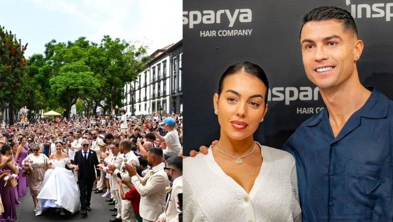 'Po martohet Ronaldo', thashethemi që solli kaos në Portugali! Mbi 2 mijë njerëz pushtojnë katedralen në Funchal në pritje të çiftit