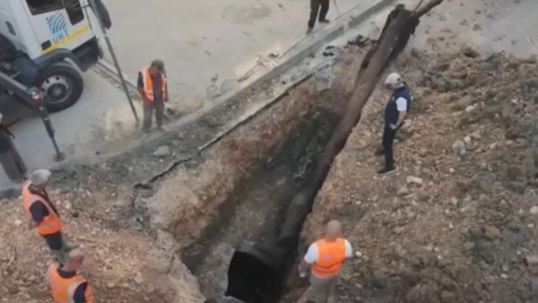 Ujërat e zeza përmbytnin Kasharin prej vitesh, Rama publikon videon: Një trung peme 8 metra ishte ‘varrosur’ brenda kolektorit