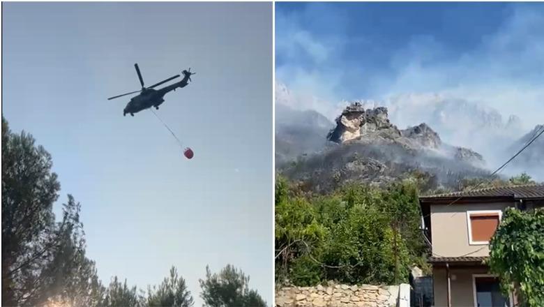 Zjarri në masivin pyjor të Krujës, nis ndërhyrja nga toka dhe ajri! 