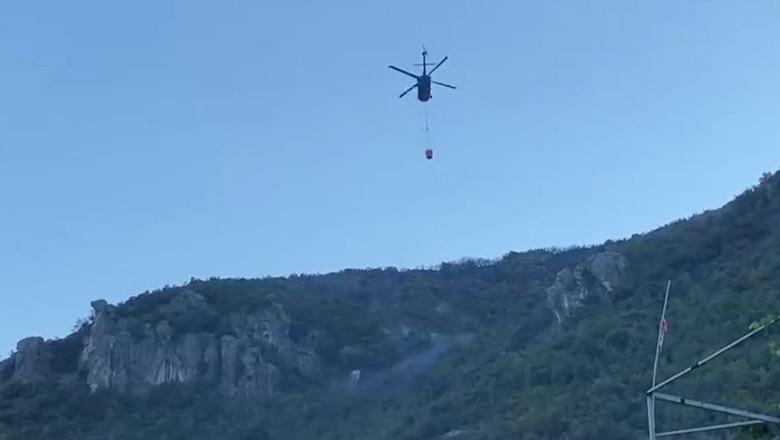 Vijon zjarri në Abaze të Krujës, 2 helikopterë po punojnë për shuarjen