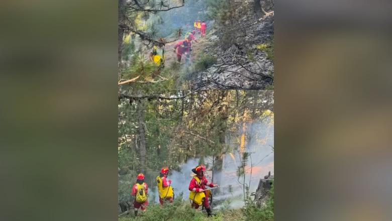 Tym dhe flakë në Lurë, 220 forca dhe dy avionë në betejë me zjarrin, Nufi bën përditësimin e situatës: Prioritet mbrojtja e banesave (VIDEO)
