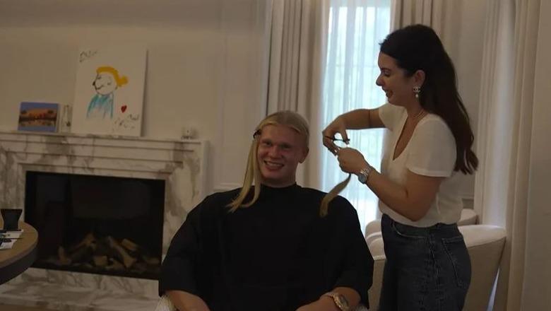VIDEO/ Erling Haaland u bë viral me stilin e ri të flokëve, kush është shqiptarja që qëndron pas transformimit