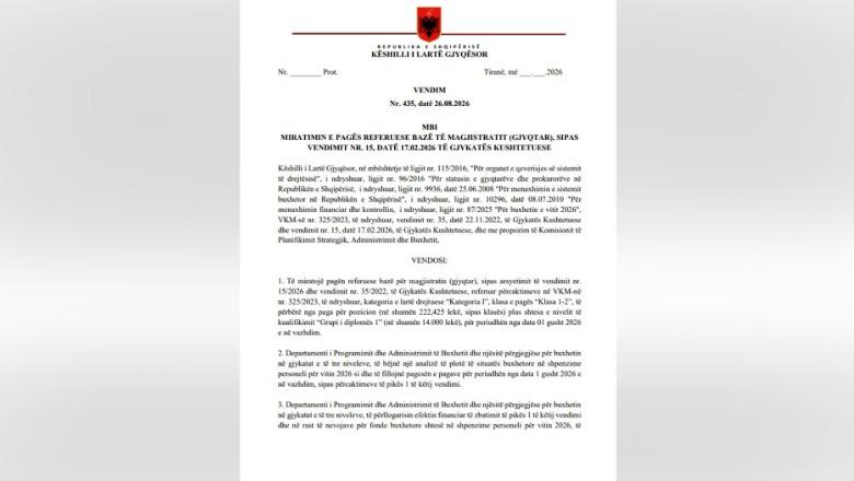 Kuvendi nuk e zgjidhi ngërçin pas vendimit të Kushtetueses, KLGJ cakton vetë pagën e gjyqtarëve! Rroga referuese 65.600 lekë më shumë, rritja reale disafish