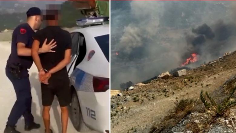 Himarë/ Arrestohet 25-vjeçari që ndezi zjarr në Tërbaç! Flakët u përhapën edhe në Vranisht dhe dogjën sipërfaqe të madhe toke dhe pyje
