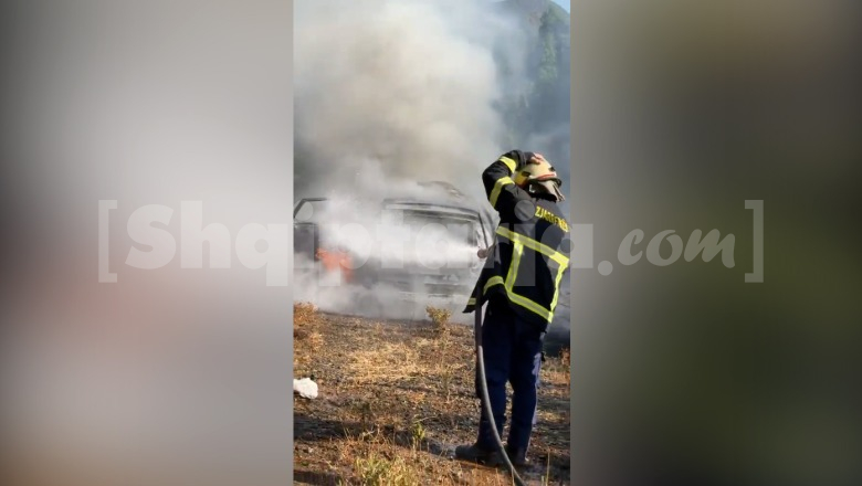 Ekzekutimi i Viktor Bardhit në Mirditë, Report Tv sjell pamjet nga mjeti i autorëve duke u djegur
