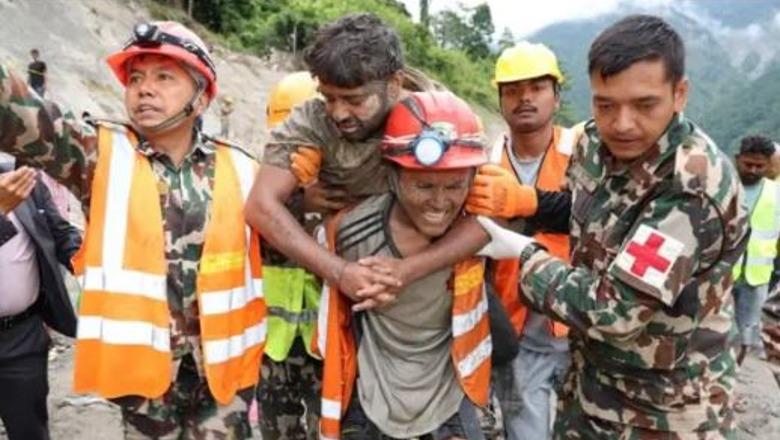 9 ditë pas përmbytjeve masive në Nepal, 2 persona nxirren të gjallë nga tuneli i hidrocentraleve