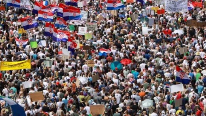Skandali me mbetjet e rrezikshme nxjerr kroatët në rrugë, protestë masive në zemër të Zagrebit
