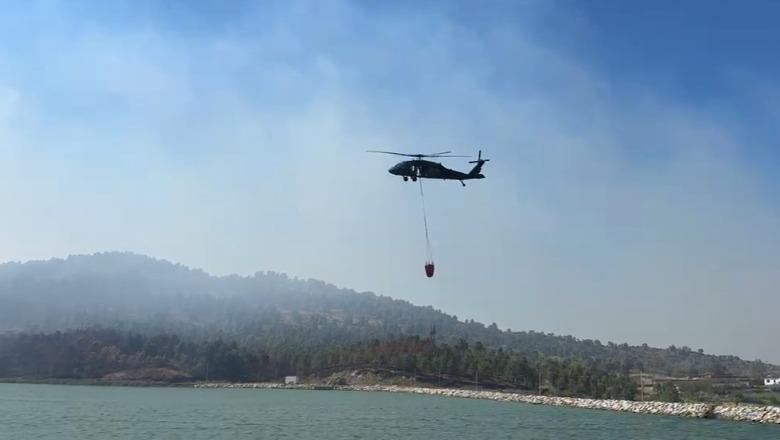 Zjarret/ 4 helikopterë në Bardhaj-Myselim të Shkodrës dhe në Kalivaç-Zimaj të Lezhës, aktive vatrat në Tiranë e Dibër