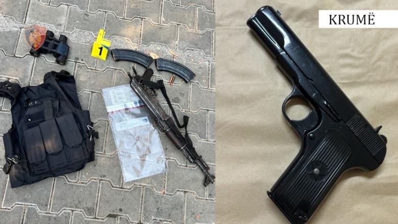 Plagosi 29-vjeçarin në këmbë pas konfliktit në Krumë, vetëdorëzohet i dyshuari! Shkon në polici me pistoletën, i gjendet edhe kallashnikov e antiplumb