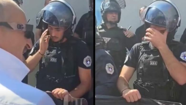 Mes protestës dhe dhimbjes, polici i Kosovës nuk mban dot lotët teksa ruan zyrat e EULEX në Prishtinë