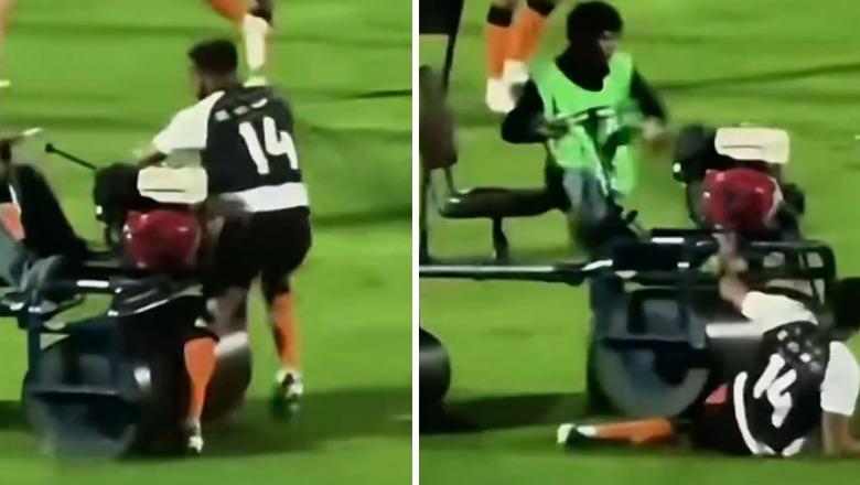 Pamje të frikshme, rruli shtyp këmbën e ish-futbollistit të Anglisë! Ai më pas futet në lojë