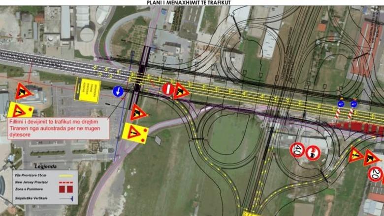 Punimet në autostradën Tiranë-Durrës/ Më 21 dhe 22 shtator bllokohet qarkullimi, kufizimi nga ora 23:00-05:00! Trafiku devijohet në rrugët dytësore