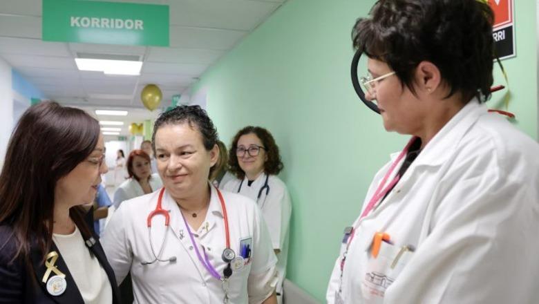Spahiu viziton Onkohematologjinë Pediatrike në QSUT: Kujdes i specializuar dhe mbështetje për çdo fëmijë
