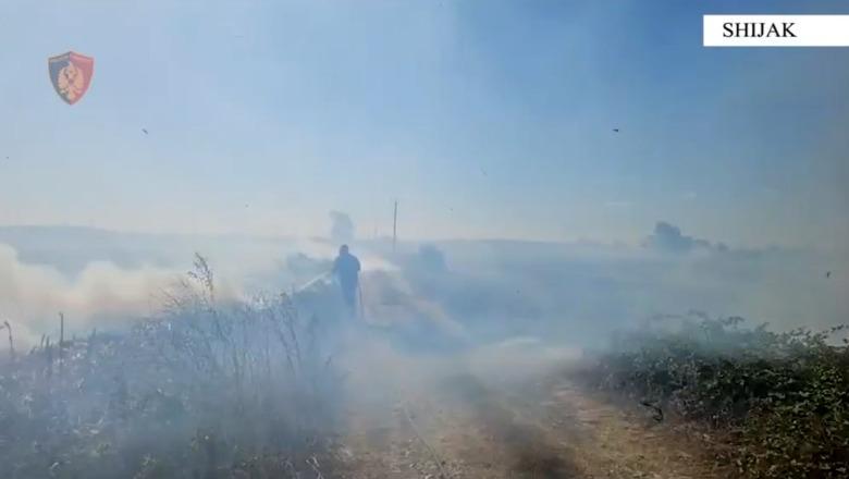 Ndezi zjarr në parcelën e tij në Shijak, flakët u përhapën në tokat përreth, arrestohet 46-vjeçar