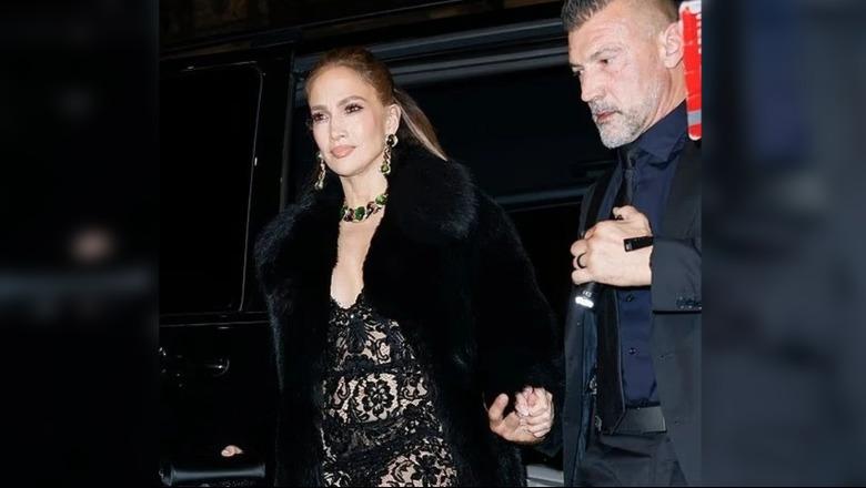 Me fustan transparent prej dantelle Jennifer Lopez tërheq vëmendjen në festën e Dolce & Gabbana-s