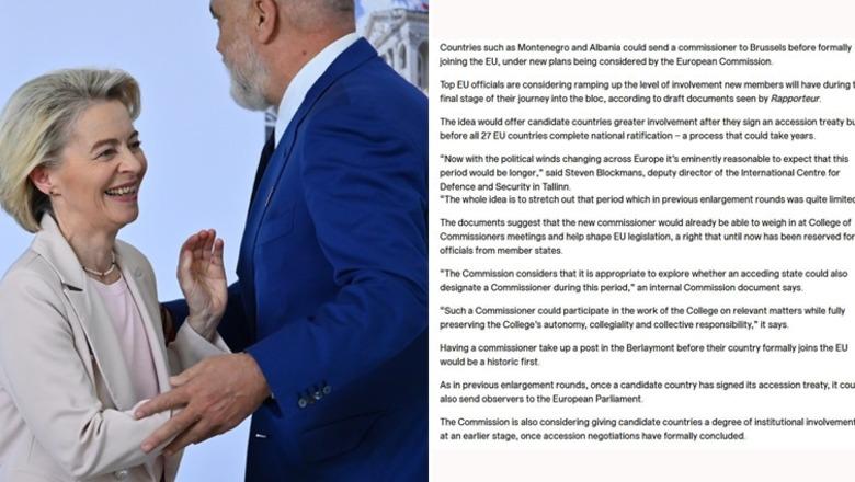 BE po shqyrton planin, Shqipëria mund të ketë komisioner në Bruksel para anëtarësimit, strategjia e re prezantohet më 6 tetor