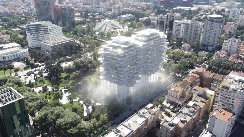 Një kullë do të ndërtohet në vend të 'Tajvanit', shpallet kompania fituese! Ja projekti si do të duket ‘Tirana Fountain Plaza’ (FOTOT)