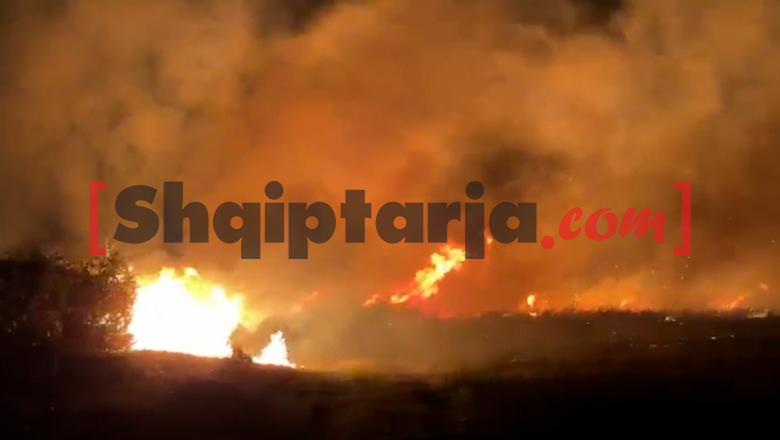 Lezha nuk gjen qetësi, zjarr në Barbullojë! Flakët u afrohen banesave, shkëputet edhe energjia elektrike