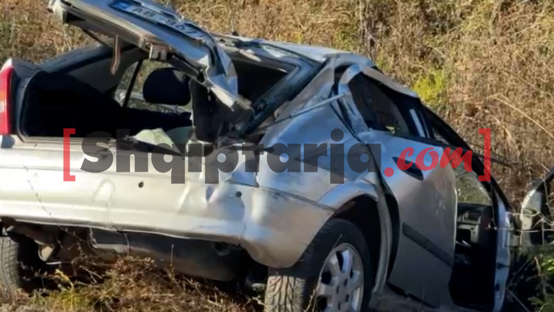 Aksident në bypass-in e Fierit, makina përfundon në anën tjetër të rrugës, lëndohet shoferi 