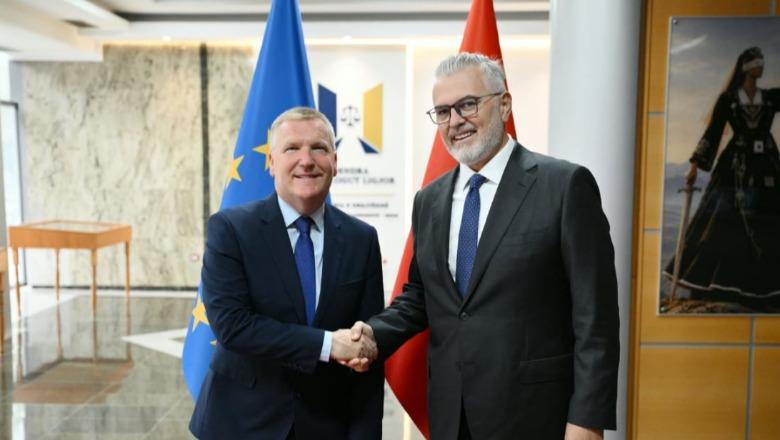 Gogu takon Komisionerin Europian McGrath, në fokus reforma në drejtësi dhe integrimi i Shqipërisë në BE