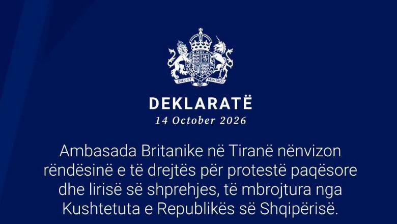 Ambasada Britanike për protestën në Tiranë:  E drejta për protestë nuk justifikon dhunën, të ulen tensionet