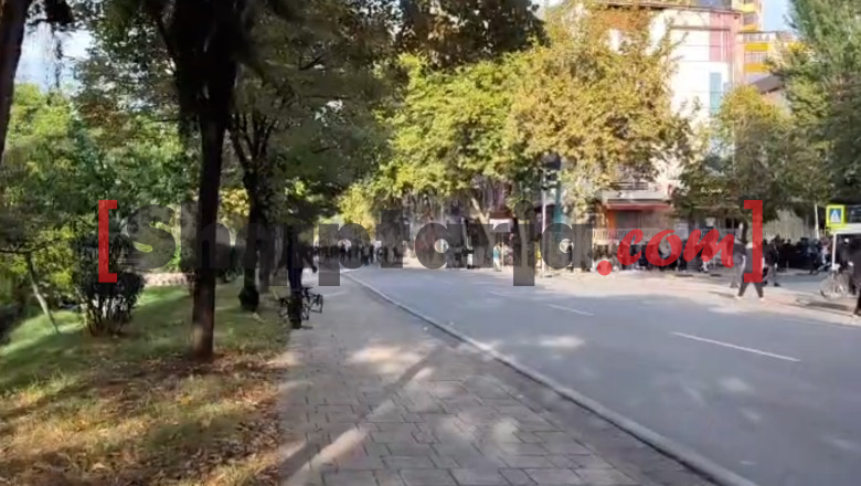 Kaos në të dyja anët e Lanës në Tiranë, qindra protestues të maskuar bllokojnë Unazën! Shkulin shtyllat e ndriçimit, dëgjohen shpërthime (VIDEO)