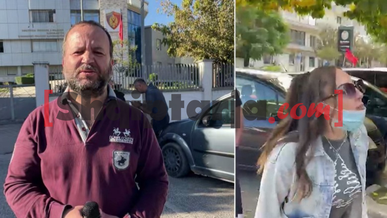 Foto nga burimi: Tensione para komisariatit në Gjirokastër, prindërit kërkojnë lirimin e të miturve të shoqëruar! Protestuesi i thyen telefonin gazetarit të Report TV - Shqiptarja.com