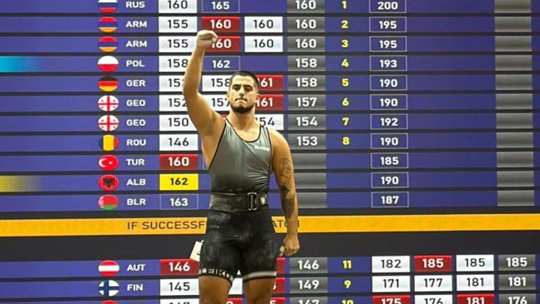 Ertjan Kofsha kampion Evrope në shkëputje, peshëngritësi merr edhe të argjendtën në Durrës