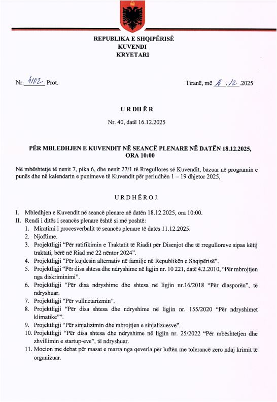 Sot Kuvend  Shabani do betohet si Avokat Populli  mocion me debat për masat e qeverisë për luftën ndaj korrupsionit